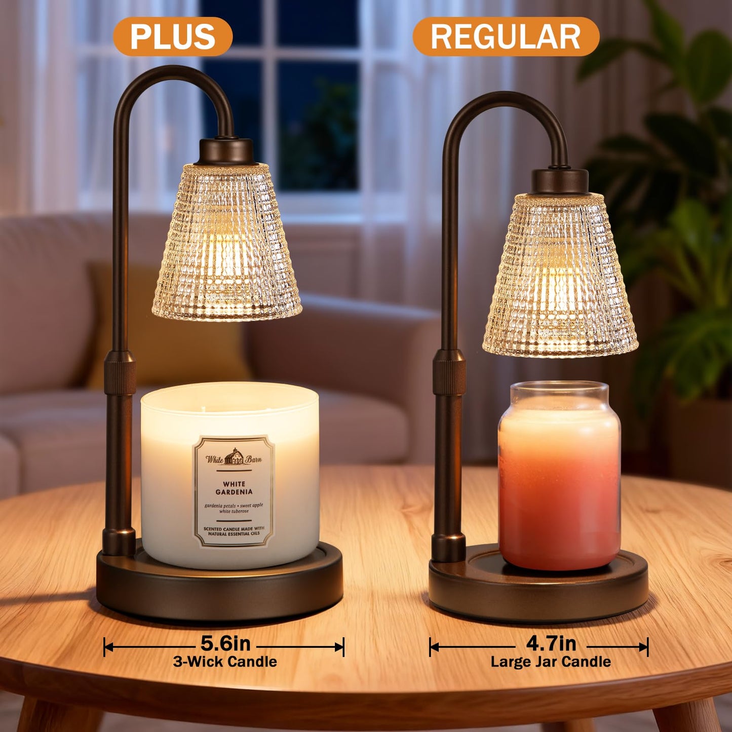 Candle Warmer Lamp with Timer Home Decor Birthday Gifts for Women | Dimmable Candle Warmer for Jar Candles, Height Adjustable Wax Melts Warmer,Room Decor House Warming Gifts New