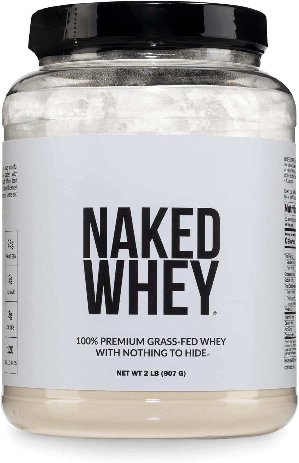 NAKED Whey 1Lb - Only 1 Ingredient, Grass Fed Whey Protein Powder, NSF Certified, Undenatured, No Gmos, No Soy, Gluten Free, Stimulate Growth, Enhance Recovery - 15 Servings