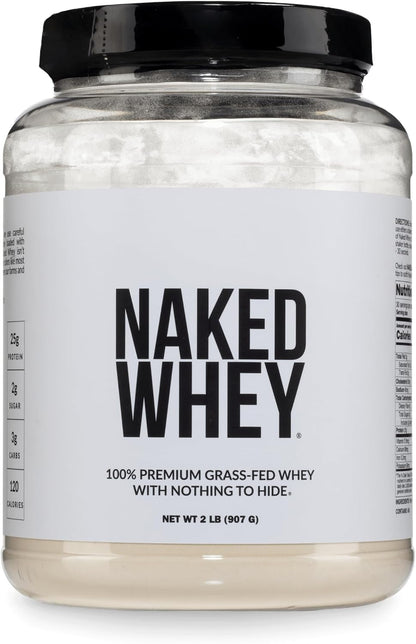 NAKED Whey 1Lb - Only 1 Ingredient, Grass Fed Whey Protein Powder, NSF Certified, Undenatured, No Gmos, No Soy, Gluten Free, Stimulate Growth, Enhance Recovery - 15 Servings