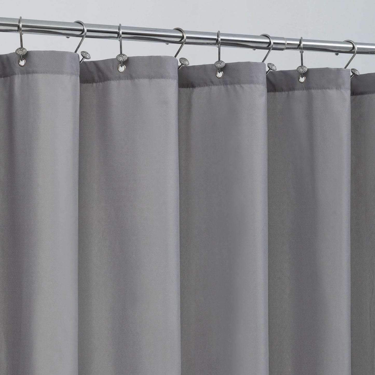 ALYVIA SPRING Waterproof Fabric Shower Curtain or Liner White, 72x72 | 3 Magnets, Soft Cloth & Hotel Quality, Machine Washable, Light-Weight, Standard Size