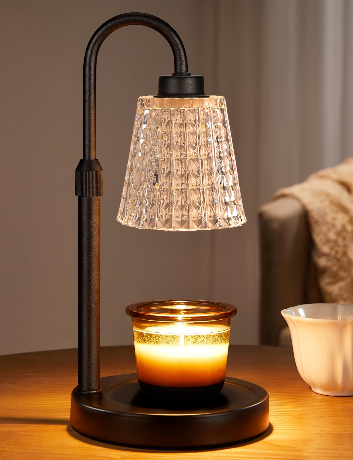 Candle Warmer Lamp with Timer Home Decor Birthday Gifts for Women | Dimmable Candle Warmer for Jar Candles, Height Adjustable Wax Melts Warmer,Room Decor House Warming Gifts New