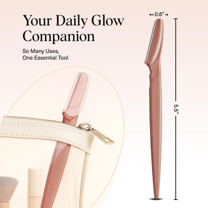 Kitsch Dermaplane Razor for Women Face – Terracotta, 12 pcs | Face Razors for Women & Men, Eyebrow Razor & Face Shaver – Exfoliating Facial Razor & Dermaplaner as Tool for Smoother Skin