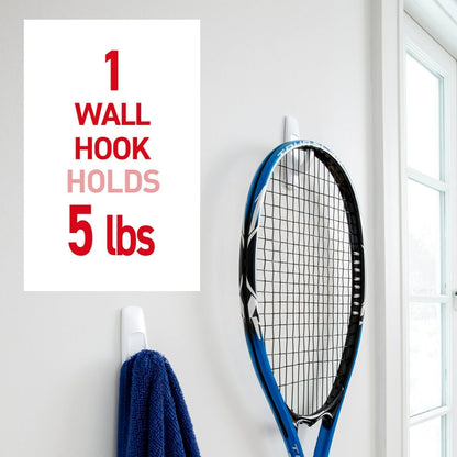 Command Large Utility Hooks, 7-Hooks, 12-Strips, Organize Damage-Free | Damage-Free Hanging Wall Hooks with Adhesive Strips, No Tools Adhesive Hooks for Hanging Decor, Holds up to 5 lb