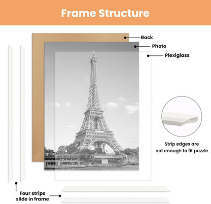 upsimples 12x16 Poster Frame, Easy Slide-In Assembly, Black, 3 Pack | Gallery Wall 12 x 16 Picture Frames Set for Family, Wedding, Christmas, Easy to Change Photos