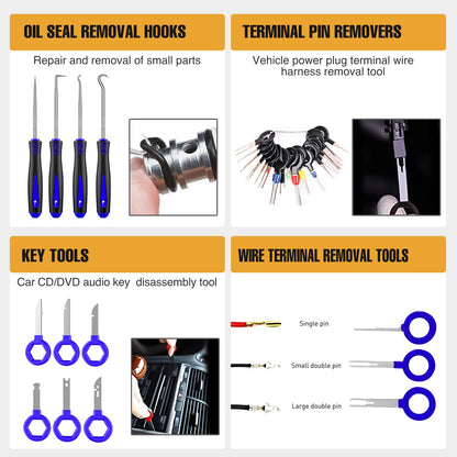 GOOACC 240PCS Bumper Retainer Clips Car Plastic Rivets Fasteners Push Retainer Kit 12 Popular Sizes Auto Push Pin Rivets Set -Door Trim Panel Fender Clips for GM Ford Toyota Honda Chrysler