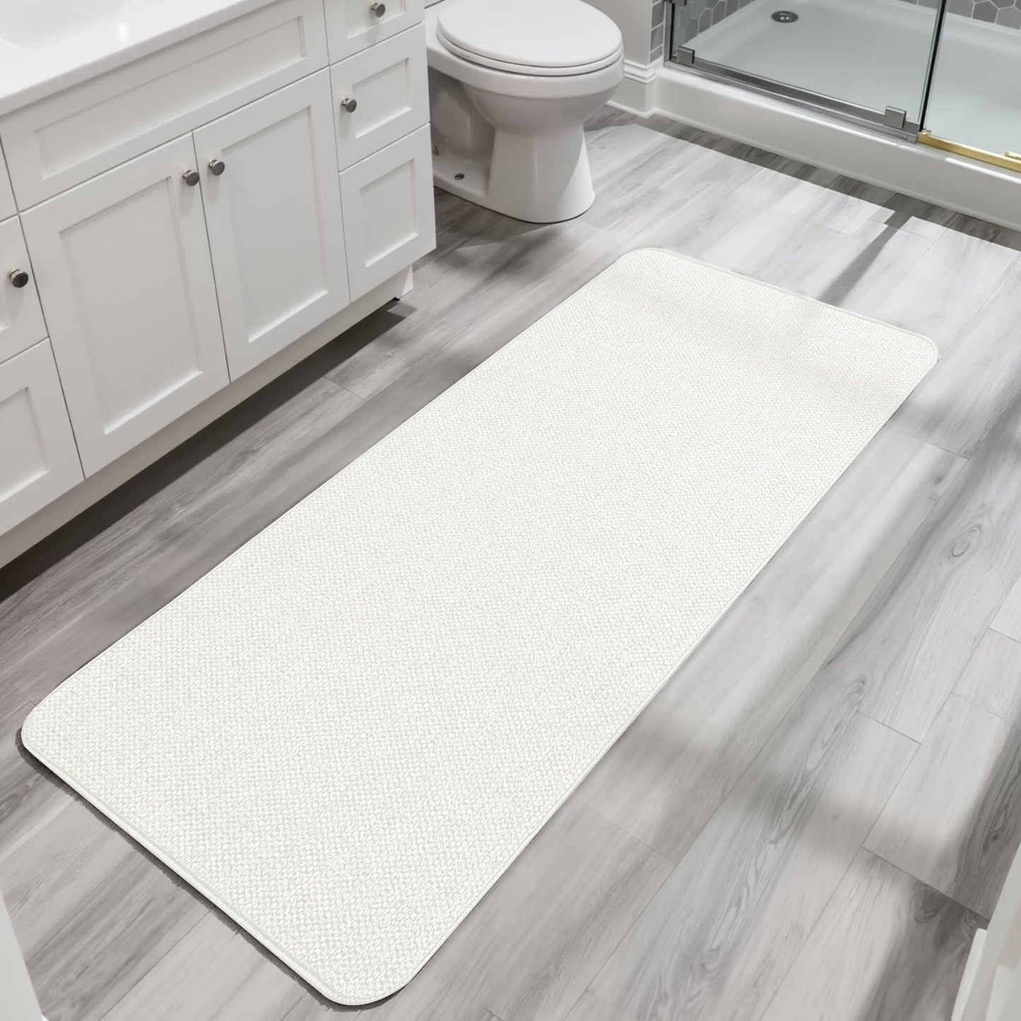 Bosap Bath Mat,Ultra Thin Bathroom Runner Rugs,Large Bath Mats for Bathroom,Quick Dry,Non-Slip,Machine Washable,Low Pile,Bath Rug,Shower Outside,Sink,Home Decor Accessories.Purple,3'x5'(36x60inch)