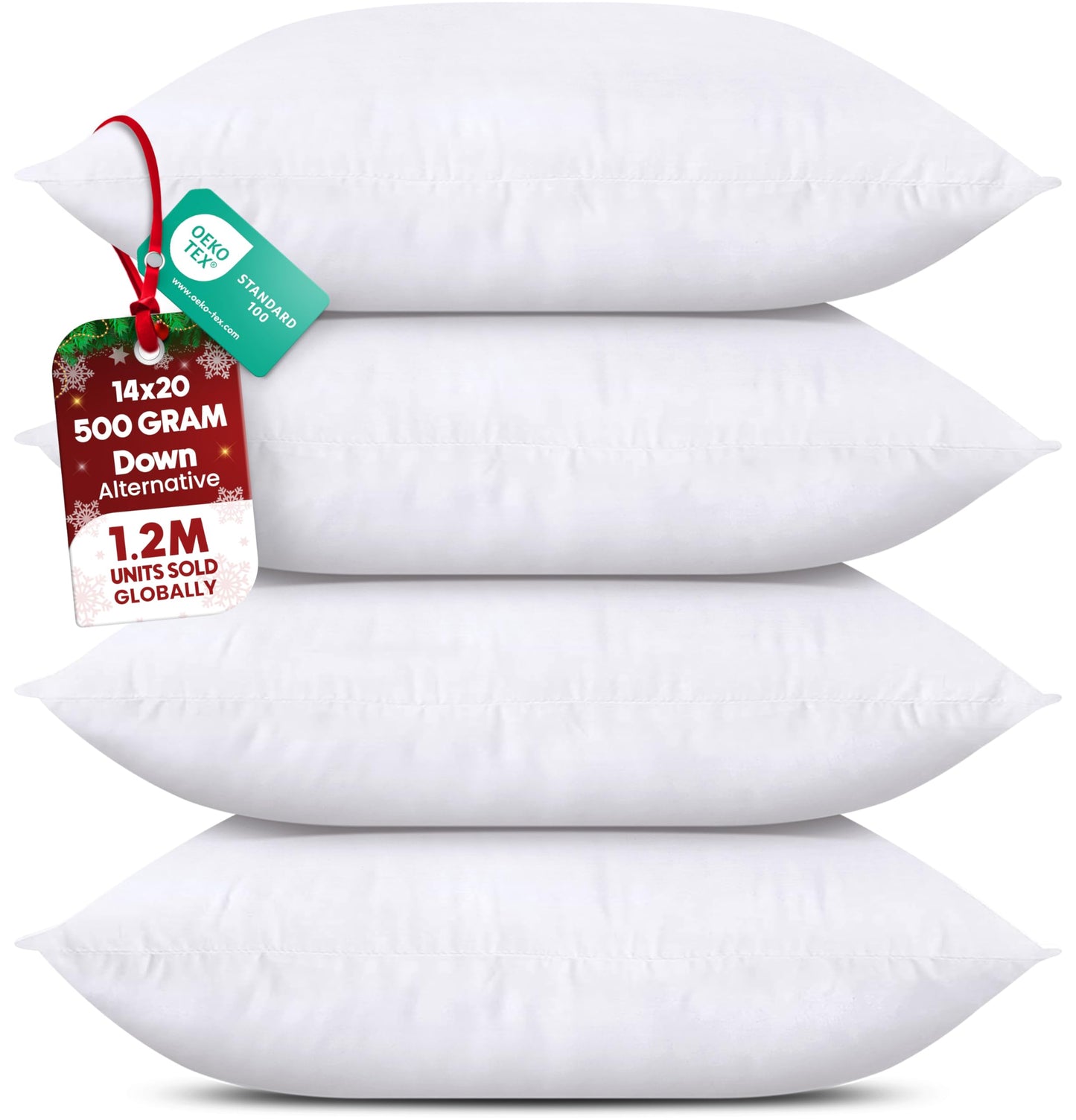 Utopia Bedding Throw Pillows, Decorative 18x18 Pillow Inserts, Set of 4 | Down alternative pillow insert with plush fluffy fill for beds sofas couches and chairs. Suitable for indoor outdoor use.