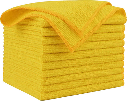 AIDEA Microfiber Cleaning Cloth-50PK, Microfiber Towels for Cars, 12×12" | Premium Wash Cloths, Dusting Cloth Cleaning Rags, Absorbent Towels for SUVs, House, Kitchen, Window, Cleaning Supplies