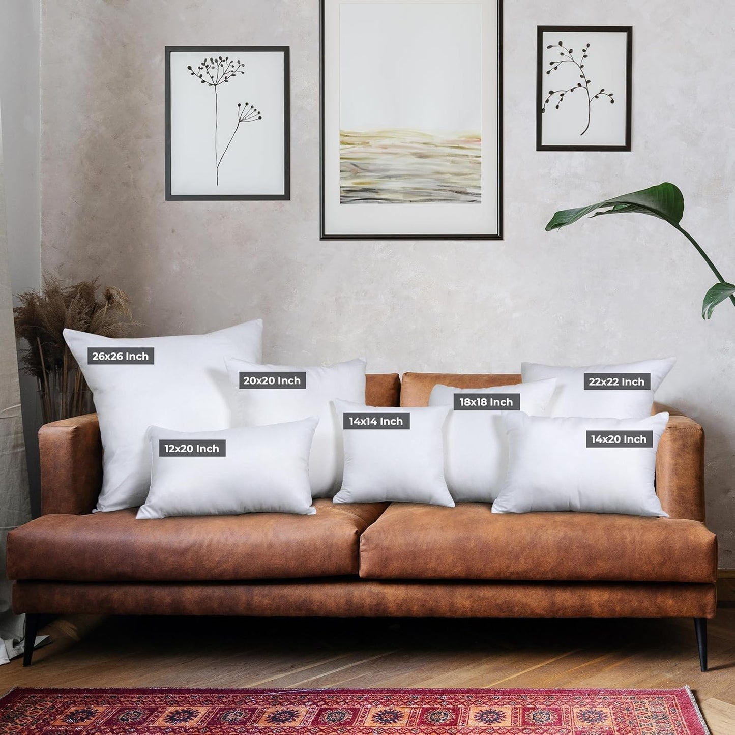 Utopia Bedding Throw Pillows, Decorative 18x18 Pillow Inserts, Set of 4 | Down alternative pillow insert with plush fluffy fill for beds sofas couches and chairs. Suitable for indoor outdoor use.