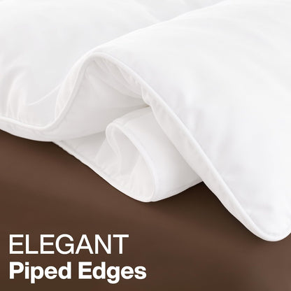 Utopia Bedding Queen Comforter 2 Pack, Duvet Insert, White, 88 x 88 Inches | Soft and Fluffy Down Alternative Bed Comforter, All Season, Breathable, Corner Tabs, Box Stitched, Durable, Machine Washable