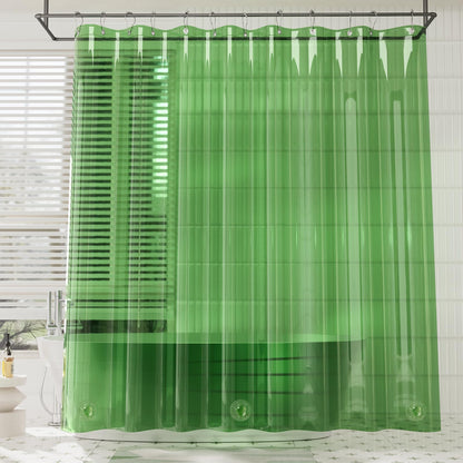 AmazerBath Plastic Shower Curtain Clear Premium PEVA, Clear Shower Curtain Heavy Duty 8G, Weighted Shower Curtains for Bathroom Accessories with 3 Big Stones and 12 Rustproof Grommets, 72x72 Inches