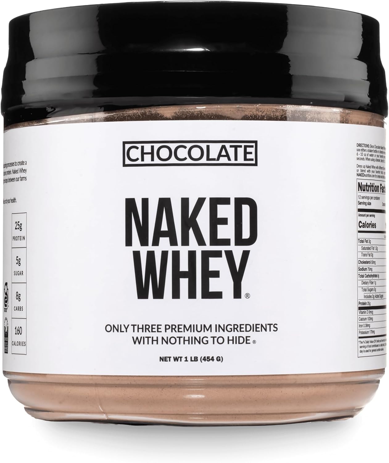 NAKED Whey 1Lb - Only 1 Ingredient, Grass Fed Whey Protein Powder, NSF Certified, Undenatured, No Gmos, No Soy, Gluten Free, Stimulate Growth, Enhance Recovery - 15 Servings