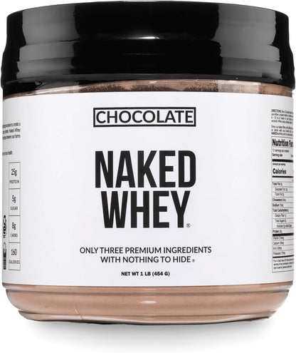 NAKED Whey 1Lb - Only 1 Ingredient, Grass Fed Whey Protein Powder, NSF Certified, Undenatured, No Gmos, No Soy, Gluten Free, Stimulate Growth, Enhance Recovery - 15 Servings