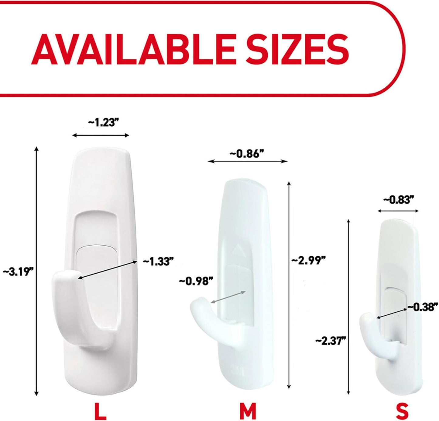 Command Large Utility Hooks, 7-Hooks, 12-Strips, Organize Damage-Free | Damage-Free Hanging Wall Hooks with Adhesive Strips, No Tools Adhesive Hooks for Hanging Decor, Holds up to 5 lb