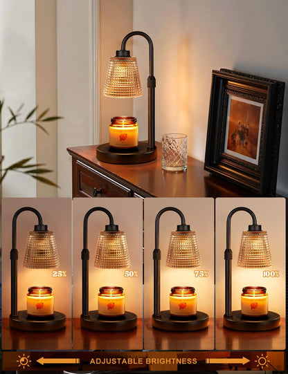 Candle Warmer Lamp with Timer Home Decor Birthday Gifts for Women | Dimmable Candle Warmer for Jar Candles, Height Adjustable Wax Melts Warmer,Room Decor House Warming Gifts New
