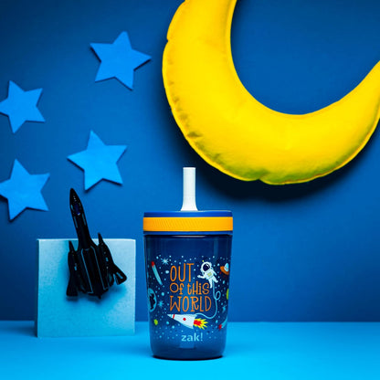 Zak Designs Sesame Street Kelso Toddler Tumblers For Travel or At Home, 15oz 2-Pack Durable Plastic Sippy Cups With Leak-Proof Design is Perfect For Kids (Elmo and Cookie Monster)