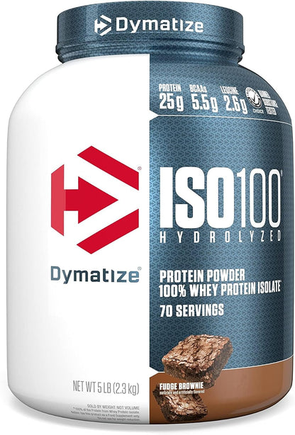 Dymatize ISO100 Protein Powder, 100% Whey Isolate, Cookies & Cream | 25g Protein, Hydrolyzed, Fast-Absorbing, Supports Muscle Health, 5.5g BCAAs, Gluten-Free, 20 Servings, 1.3 lb