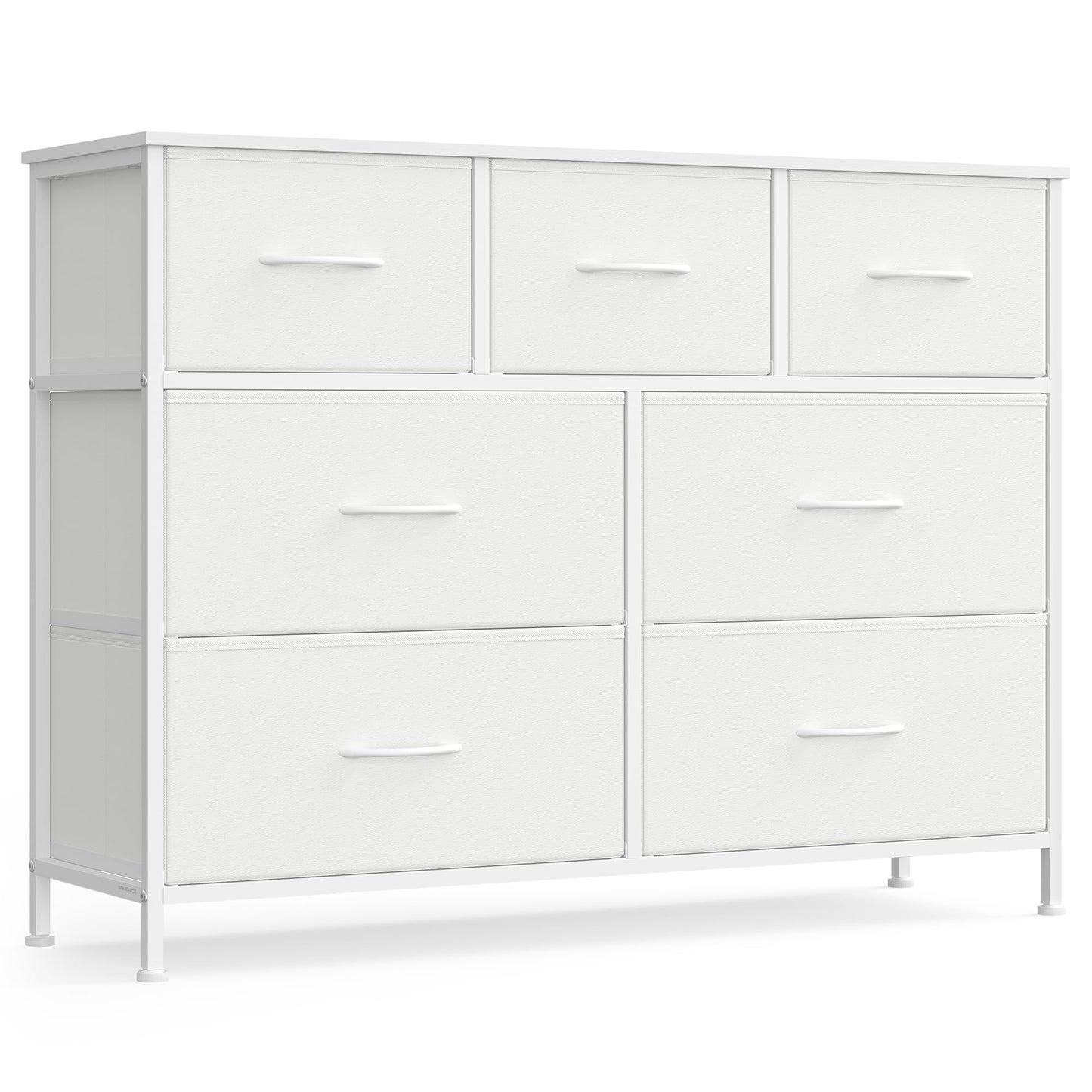 SONGMICS BELLAH Collection - Dresser for Bedroom, Chest of Drawers, Storage Organizer Unit, Closet, Entryway, Steel, 4 Drawers, Modern, Ink Black and Ebony Black ULGS314B01S