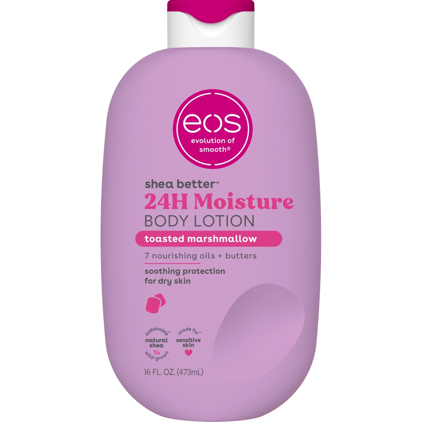 eos Shea Better Body Lotion- Vanilla Cashmere, 24-Hour Moisture, 16 fl oz