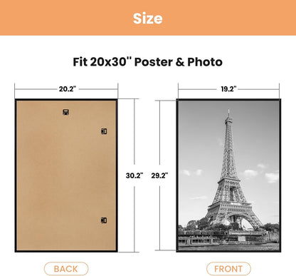 upsimples 12x16 Poster Frame, Easy Slide-In Assembly, Black, 3 Pack | Gallery Wall 12 x 16 Picture Frames Set for Family, Wedding, Christmas, Easy to Change Photos