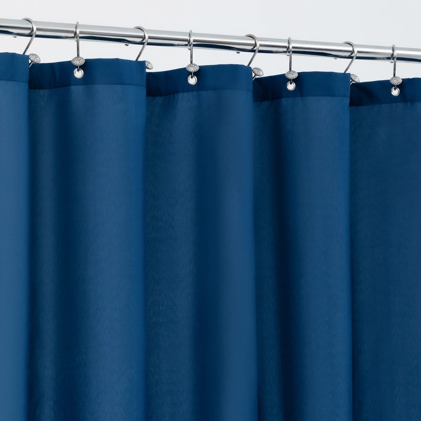 ALYVIA SPRING Waterproof Fabric Shower Curtain or Liner White, 72x72 | 3 Magnets, Soft Cloth & Hotel Quality, Machine Washable, Light-Weight, Standard Size