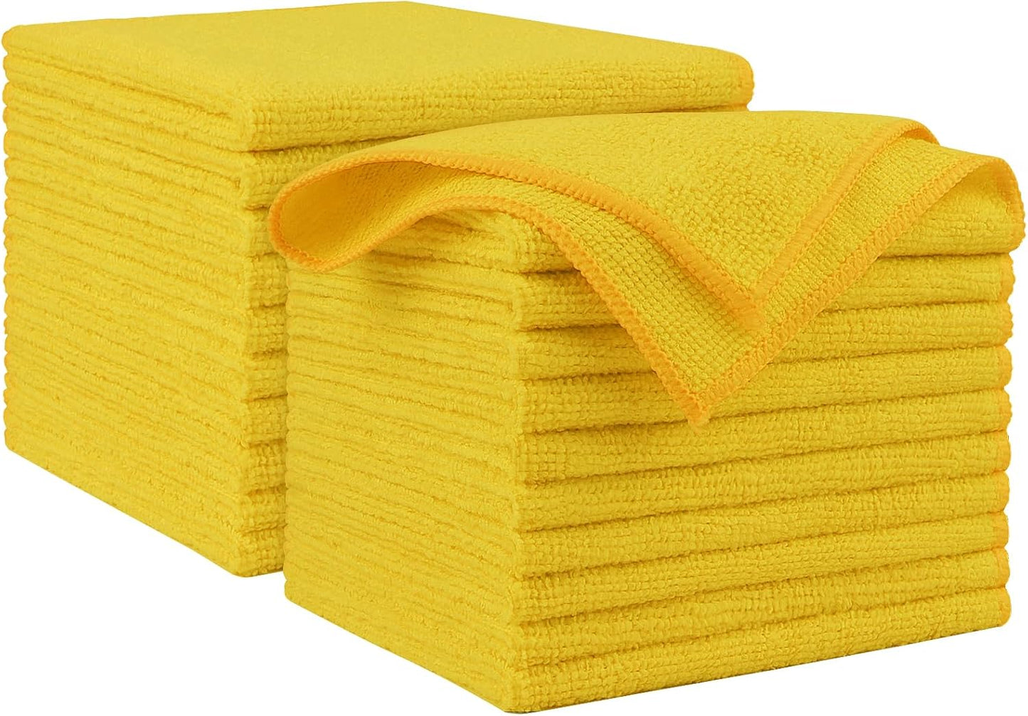 AIDEA Microfiber Cleaning Cloth-50PK, Microfiber Towels for Cars, 12×12" | Premium Wash Cloths, Dusting Cloth Cleaning Rags, Absorbent Towels for SUVs, House, Kitchen, Window, Cleaning Supplies