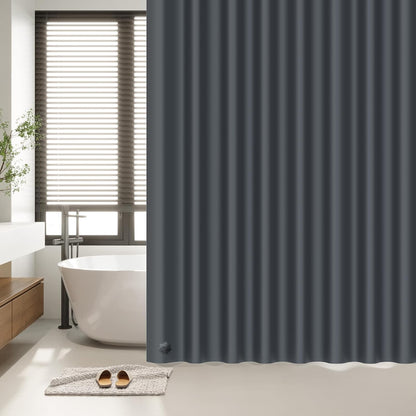 EHZNZIE White Shower Curtain Liner 72x72, PEVA Waterproof Bath Curtain, No Chemical Smell, 3 Weighted Magnets, Durable with Rustproof Metal Grommets