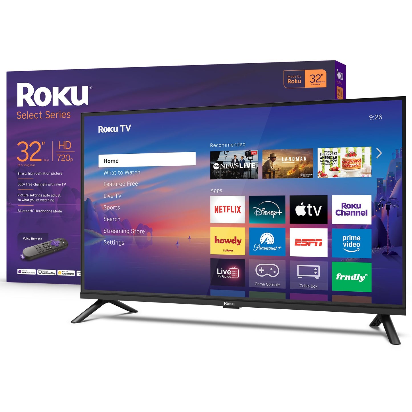 Roku 40-Inch Smart TV 2026 - Select Series, 1080p Full HD TV - RokuTV | Flat Screen LED Television with Voice Remote, Wi-Fi & Bluetooth Headphone Mode - Streaming Live Local News Sports & Movies