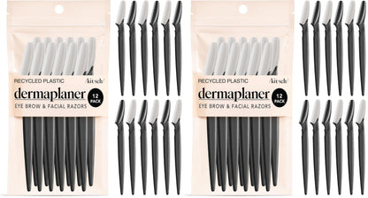 Kitsch Dermaplane Razor for Women Face – Terracotta, 12 pcs | Face Razors for Women & Men, Eyebrow Razor & Face Shaver – Exfoliating Facial Razor & Dermaplaner as Tool for Smoother Skin
