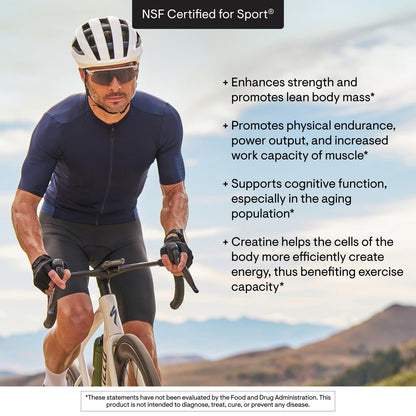 THORNE Creatine, Micronized Creatine Monohydrate Powder, 90 Servings | Supports Lean Muscle Mass, Endurance & Cognitive Function*, Unflavored, 5 g per Serving, NSF Certified for Sport