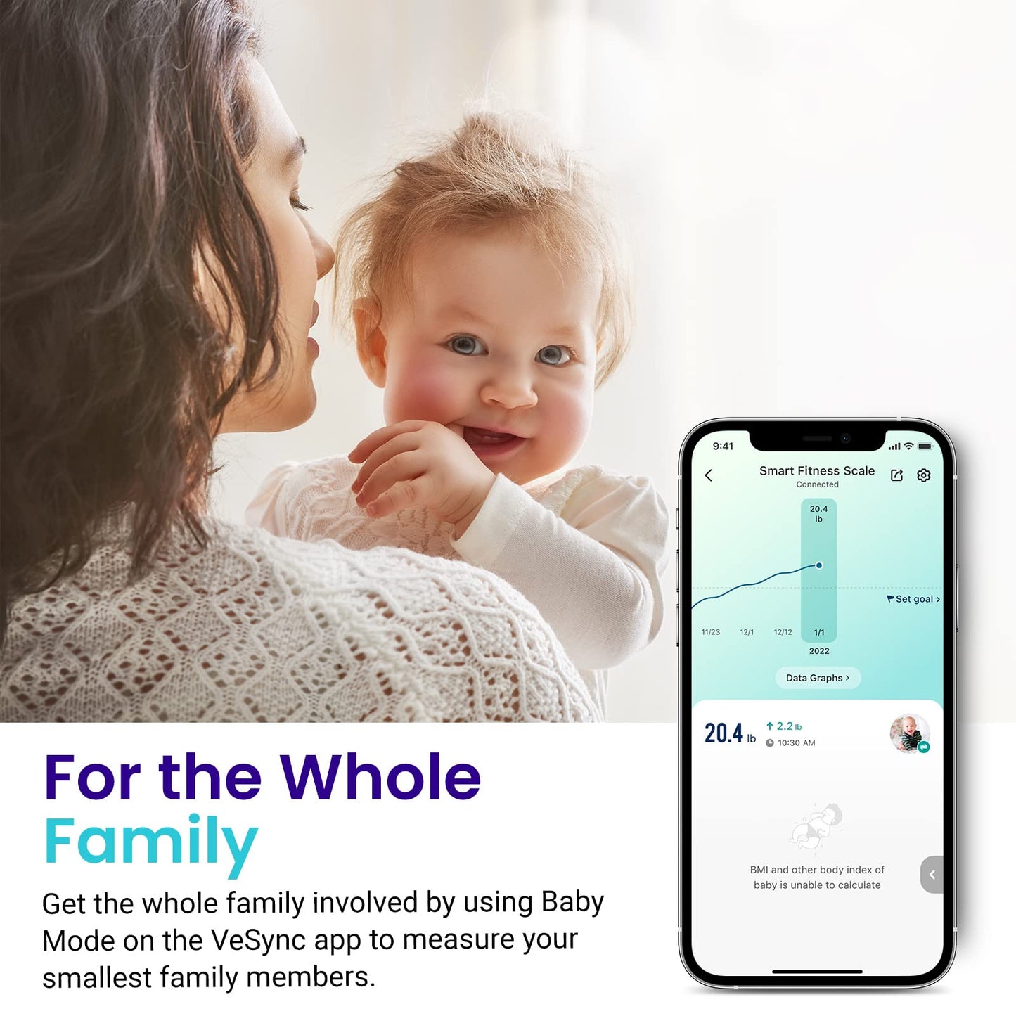 Etekcity Smart Scale for Body Weight, Body Fat and BMI, FSA Eligible | HSA Eligible, Bathroom Scale with Muscle Mass, Accurate Bluetooth App Sync, LED Display and Tempered Glass