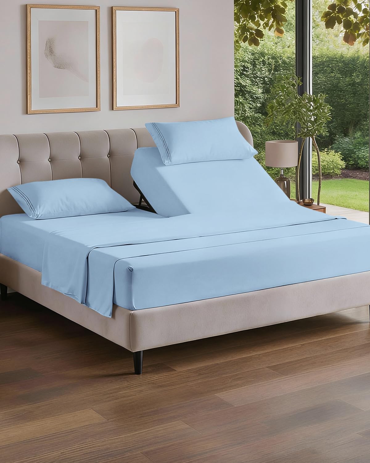Twin XL 3 Piece Sheet Set - College Dorm Room Essentials - White | Deep Pocket Bed Sheets for Women, Men, Teens & Students, Soft, Cooling, Breathable & Wrinkle Free, Oeko-Tex Bed Sheet Set