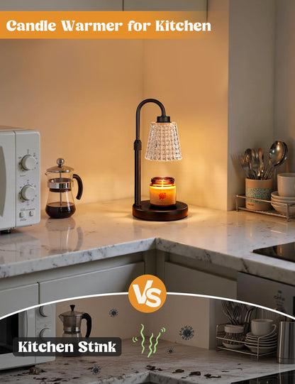 Candle Warmer Lamp with Timer Home Decor Birthday Gifts for Women | Dimmable Candle Warmer for Jar Candles, Height Adjustable Wax Melts Warmer,Room Decor House Warming Gifts New