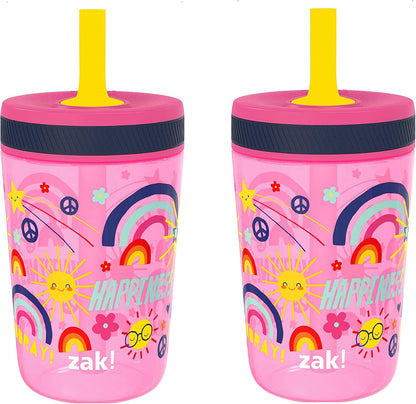 Zak Designs Sesame Street Kelso Toddler Tumblers For Travel or At Home, 15oz 2-Pack Durable Plastic Sippy Cups With Leak-Proof Design is Perfect For Kids (Elmo and Cookie Monster)