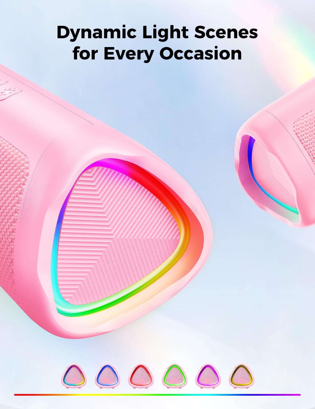 Bluetooth Speaker, 20W HD Sound, Portable Wireless, IPX5 Waterproof, Up to 24H Playtime, TWS Pairing, for Home/Party/Outdoor/Camping/Beach Essentials, Electronic Gadgets, Birthday Gift (Black)