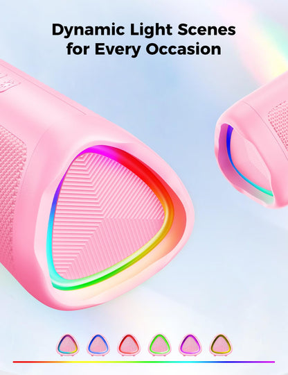 Bluetooth Speaker, 20W HD Sound, Portable Wireless, IPX5 Waterproof, Up to 24H Playtime, TWS Pairing, for Home/Party/Outdoor/Camping/Beach Essentials, Electronic Gadgets, Birthday Gift (Black)