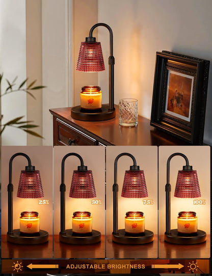Candle Warmer Lamp with Timer Home Decor Birthday Gifts for Women | Dimmable Candle Warmer for Jar Candles, Height Adjustable Wax Melts Warmer,Room Decor House Warming Gifts New