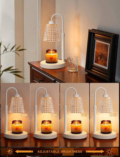 Candle Warmer Lamp with Timer Home Decor Birthday Gifts for Women | Dimmable Candle Warmer for Jar Candles, Height Adjustable Wax Melts Warmer,Room Decor House Warming Gifts New