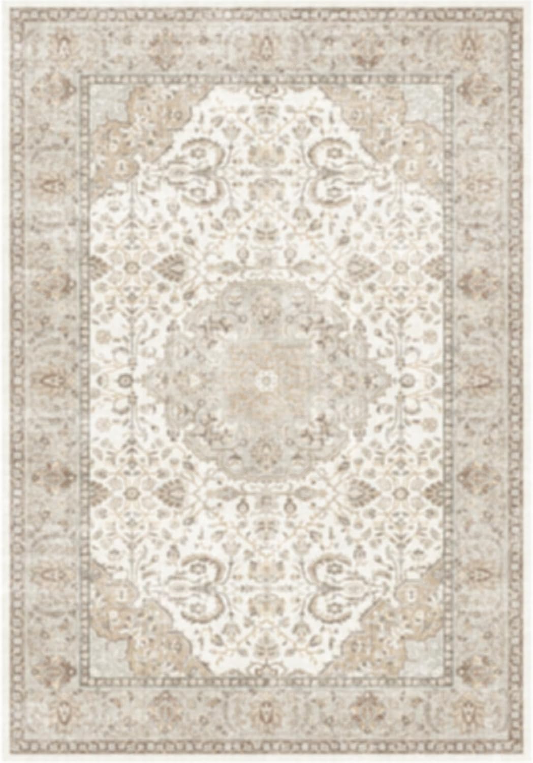 2x6 Hallway Washable Runner Rug : Vintage Soft Kitchen Laundry Runner with Non Slip Backing Farmhouse Entryway Living Room Floor Mat Stain Resistant Carpet for Bedroom Bathroom Distressed Beside Rug
