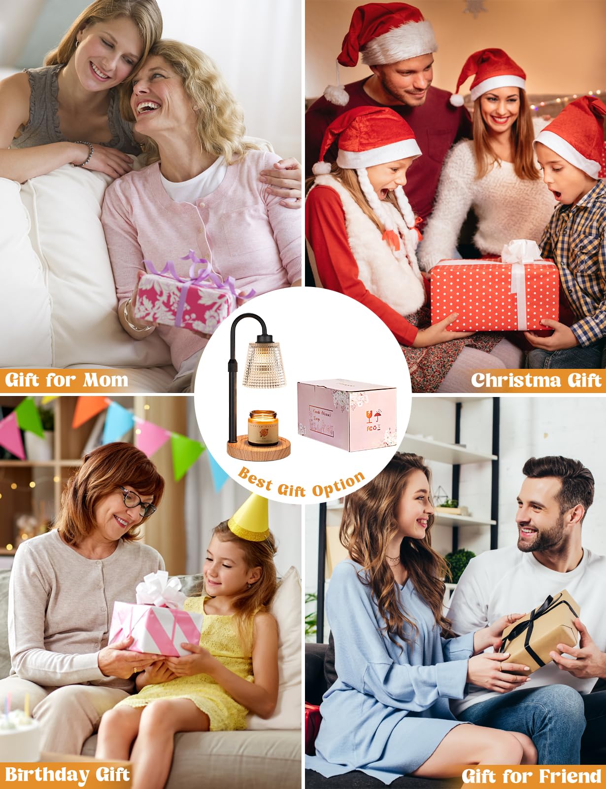 Candle Warmer Lamp with Timer Home Decor Birthday Gifts for Women | Dimmable Candle Warmer for Jar Candles, Height Adjustable Wax Melts Warmer,Room Decor House Warming Gifts New