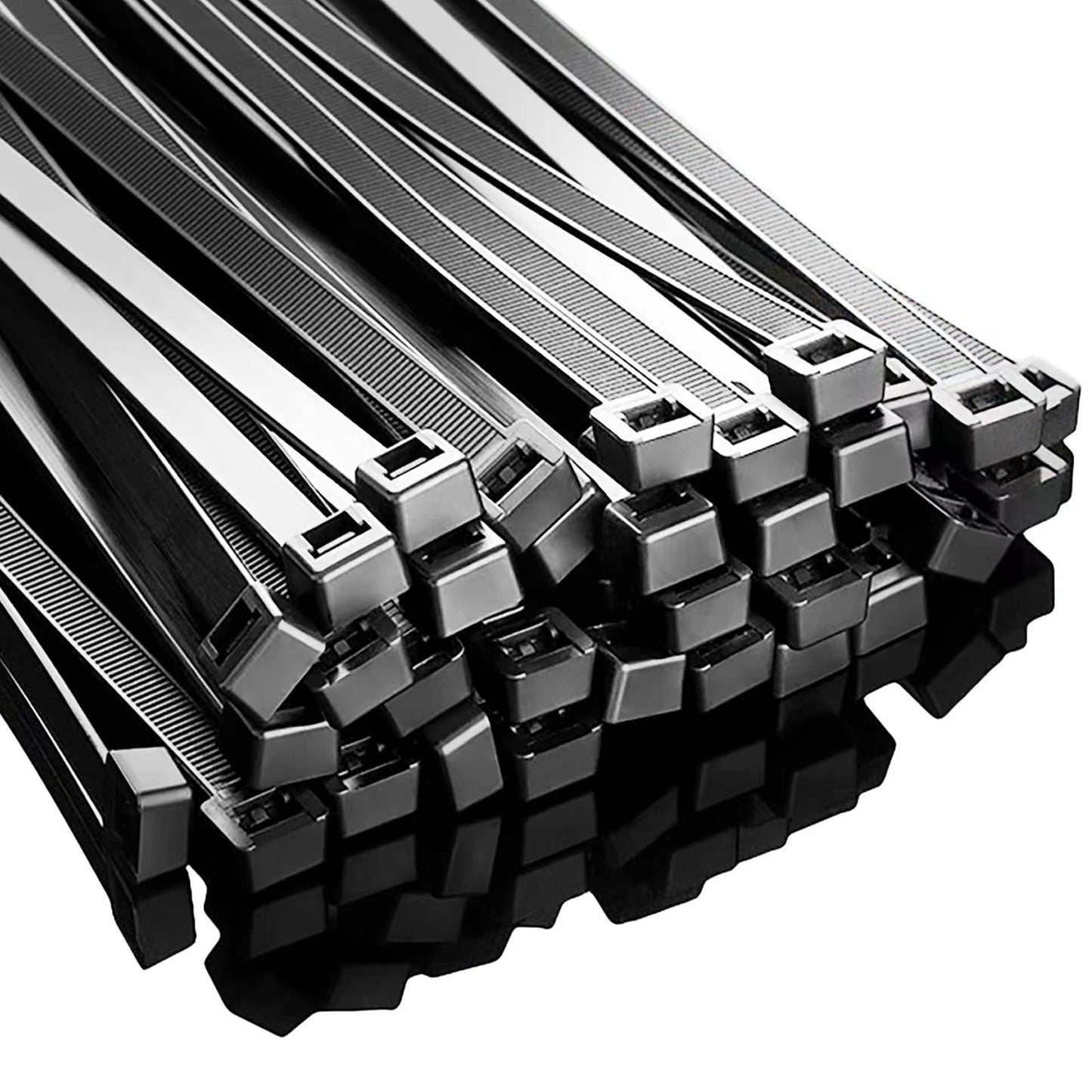 Zip Ties Assorted Sizes(4”+6”+8”+12”), 400 Pack, Black Cable Ties, UV Resistant Wire Ties by ANOSON