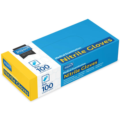 Inspire Black Nitrile Disposable Gloves | 4.5 Nitrile Disposable Safety Medical Cooking Cleaning Gloves