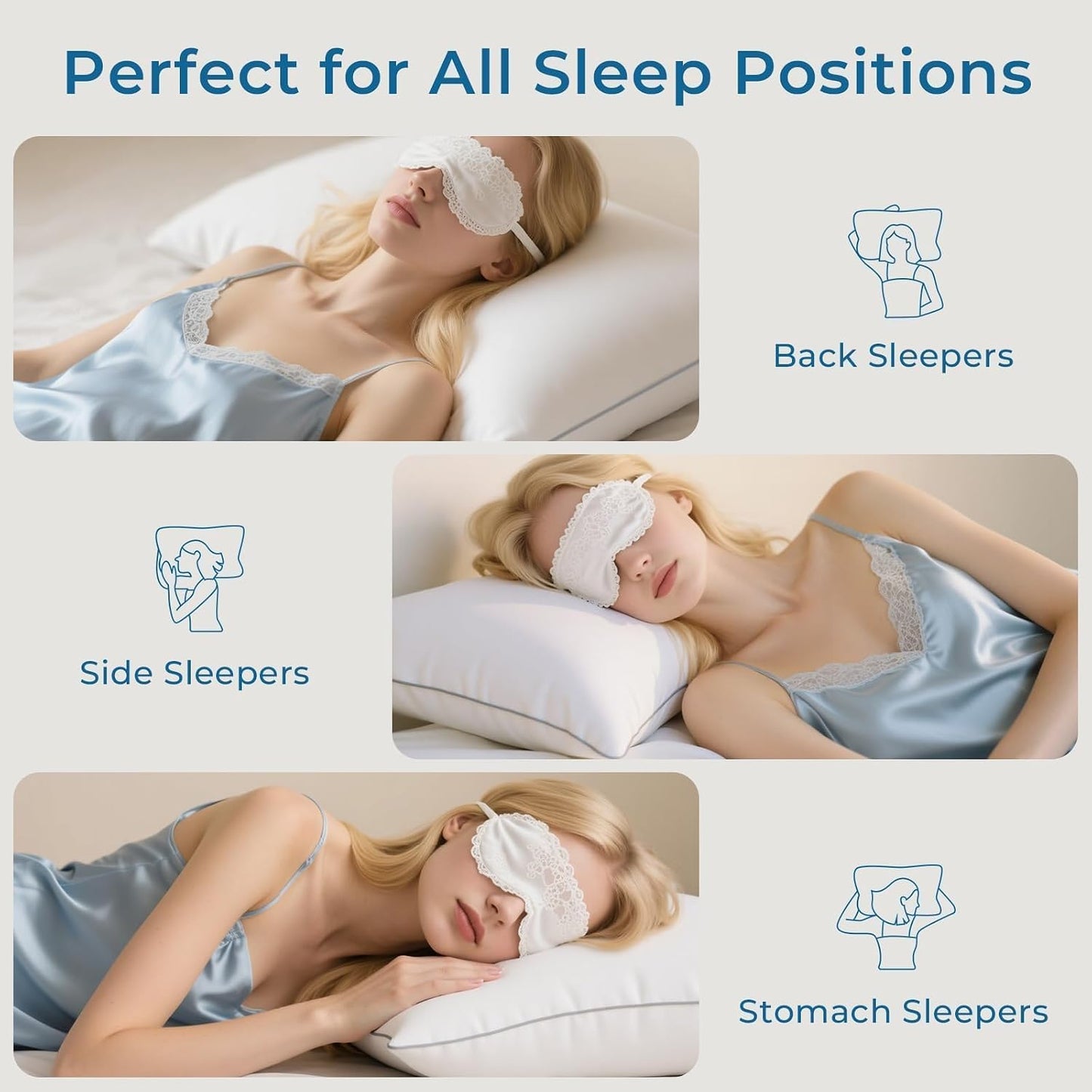 Sasttie Firm Pillows Queen Size Set of 2, Bed Pillows for Side, Back, and Stomach Sleepers - Oeko-Tex Certified Down Alternative Plump Filling - Hotel Quality and Machine Washable, 2 Pack