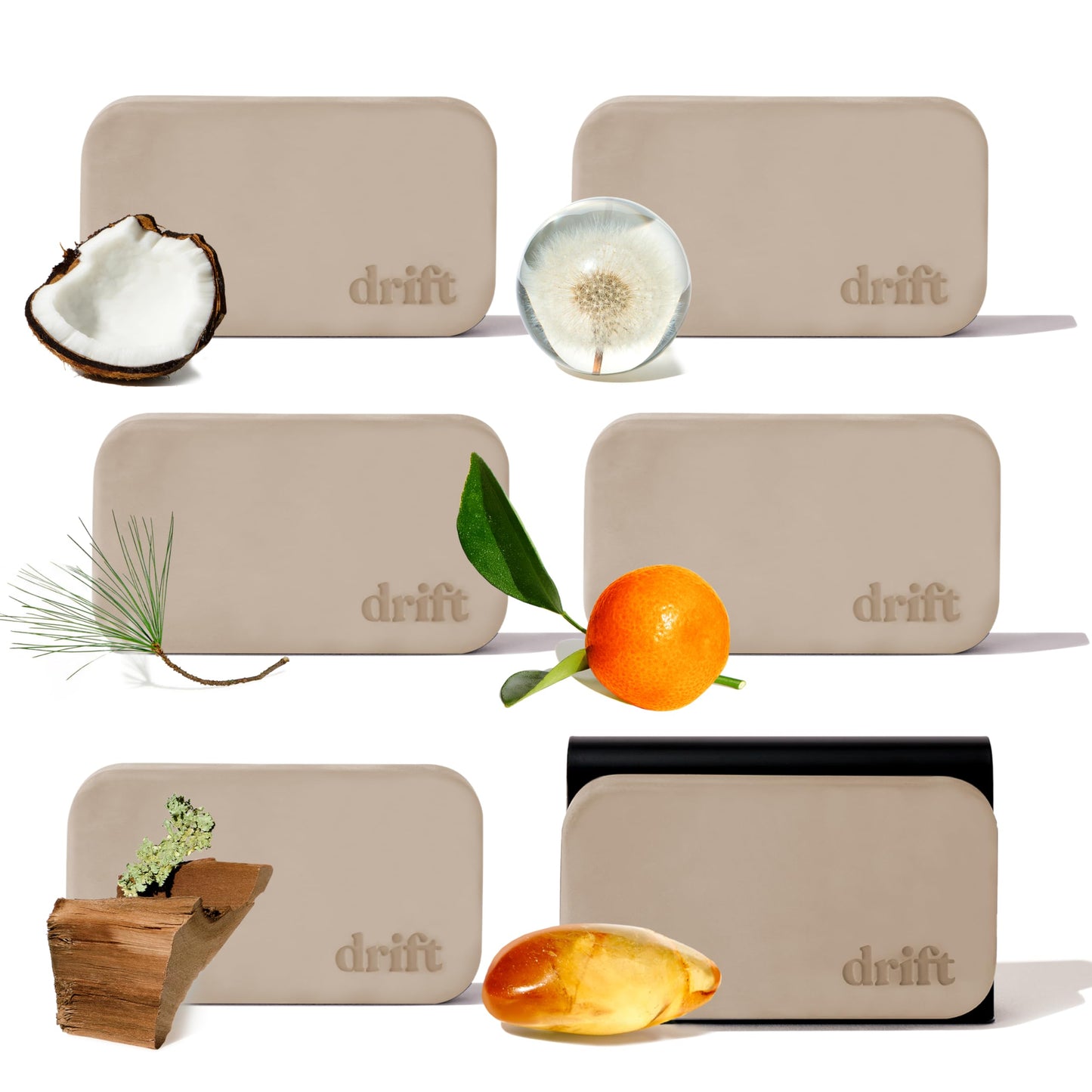 Drift Car Air Freshener - Stone Air Freshener Car Odor Eliminator - Long Lasting Scent - Auto Accessories - Metal Clip - Essential Oils - Clean Ingredients - Cabana Scent Starter Kit
