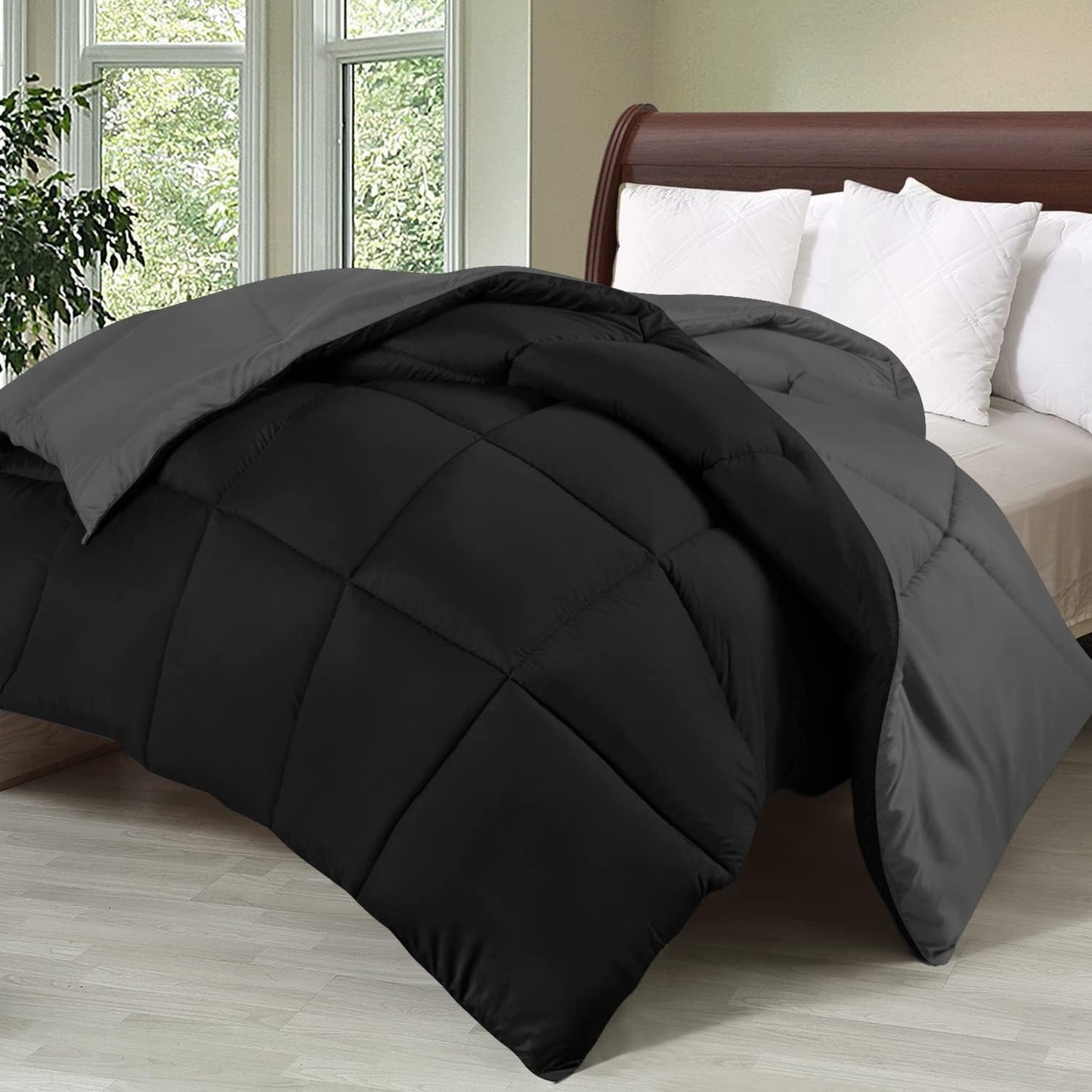 Utopia Bedding Queen Comforter 2 Pack, Duvet Insert, White, 88 x 88 Inches | Soft and Fluffy Down Alternative Bed Comforter, All Season, Breathable, Corner Tabs, Box Stitched, Durable, Machine Washable