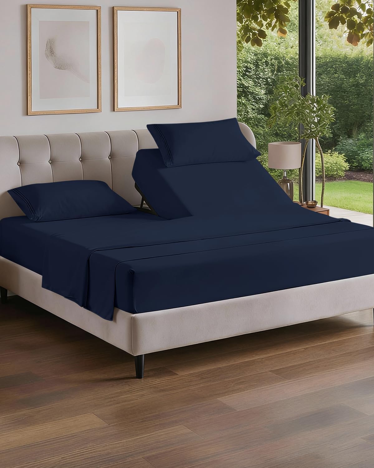 Twin XL 3 Piece Sheet Set - College Dorm Room Essentials - White | Deep Pocket Bed Sheets for Women, Men, Teens & Students, Soft, Cooling, Breathable & Wrinkle Free, Oeko-Tex Bed Sheet Set