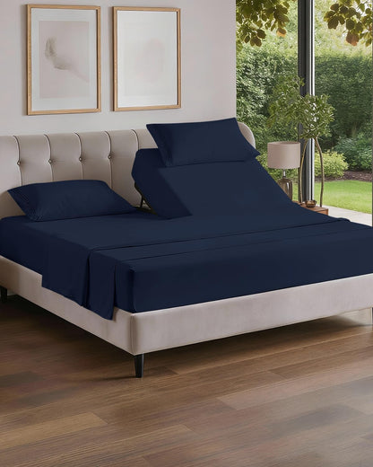 Twin XL 3 Piece Sheet Set - College Dorm Room Essentials - White | Deep Pocket Bed Sheets for Women, Men, Teens & Students, Soft, Cooling, Breathable & Wrinkle Free, Oeko-Tex Bed Sheet Set