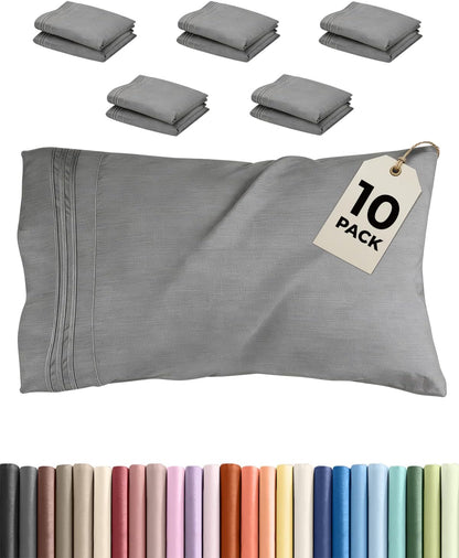 King Pillow Cases Set of 2 - Ultra Soft Cozy Pillowcase Covers - White | Hotel Quality, Comfortable Bedding for Women, Men, Kids & Teens, Machine Washable Pillow Protectors, 2 Piece Set, King Size