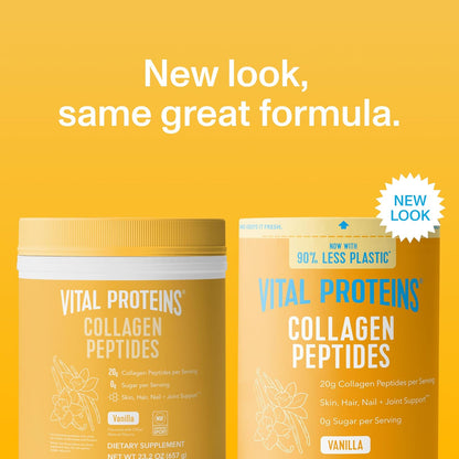 Vital Proteins Collagen Peptides Powder, Unflavored, 9.33oz | Grass-Fed Collagen Peptides, Supports Hair Skin & Nails, Bones & Joints, 13 Servings