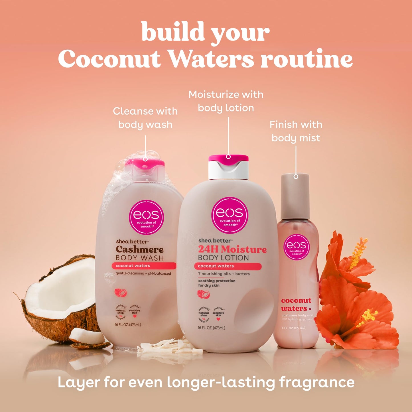 eos Shea Better Body Lotion- Vanilla Cashmere, 24-Hour Moisture, 16 fl oz